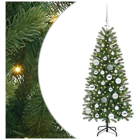 Albero di Natale artificiale con 150 LED Verde 120 cm PE e PVC - Foto 1