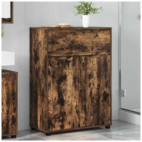 Mobile da Bagno con cassetto Rovere fumé 72,5 x 36,5 x 100 cm - Foto 2