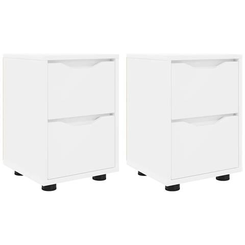 Comodini 2 pcs Bianco 30,5 x 30 x 43 cm Legno multistrato - Foto 1