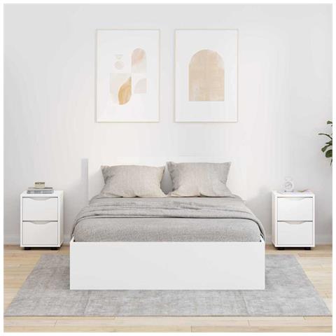 Comodini 2 pcs Bianco 30,5 x 30 x 43 cm Legno multistrato - Foto 2