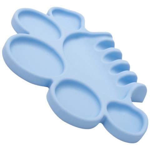 Tavolozza In Silicone Per Trucco Con Porta Pennelli, Tavolozza Per Nail Art E Acquerelli Blue - Foto 2