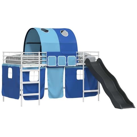 Struttura del letto loft per bambini Bianco e Blu 90 x 200 cm - Foto 1