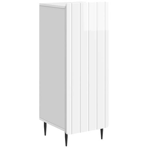 Credenza Bianco Lucido 34,5 x 33 x 92 cm Legno ingegnerizzato - Foto 1