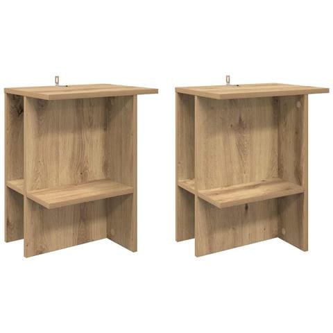 Tavolino da salotto 2 pcs Rovere Artigianale 40 x 30 x 49 cm - Foto 1