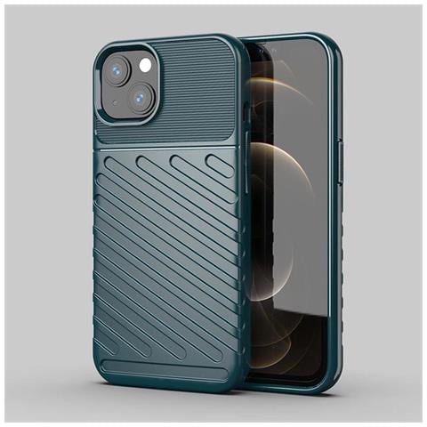 Thunder Case Flessibile, Resistente, Custodia In Tpu Per Iphone 13 Mini, Verde - Foto 7
