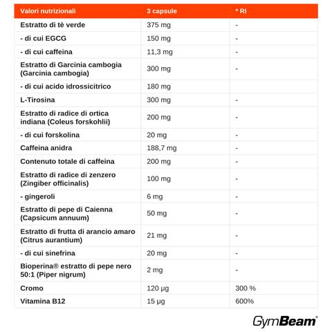 Integratore FueBurn con estratto di tè verde e caffeina - Foto 2