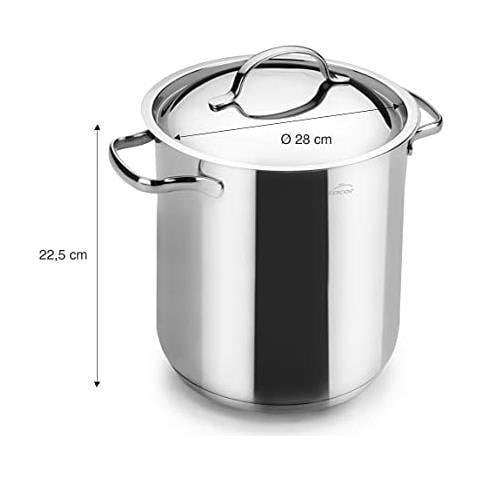 32129 Pentola alta in acciaio inox, coperchio incluso, chiusura di precisione, - Foto 3