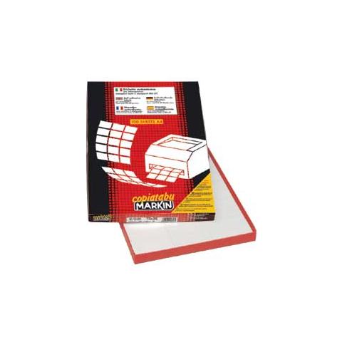 etichetta adesiva c / 543 bianca 100fg a4 52,5x37mm (32et / fg) markin - Foto 1