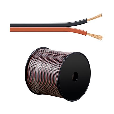 ICOC AU-RN25 - Cavo Audio per diffusori acustici Nero / rosso 2,5 mm² matassa 100mt - Foto 1