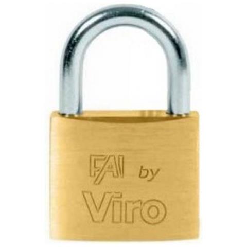 Lucchetto Rettangolare Ad Arco In Ottone 50 Mm Fai - Foto 2