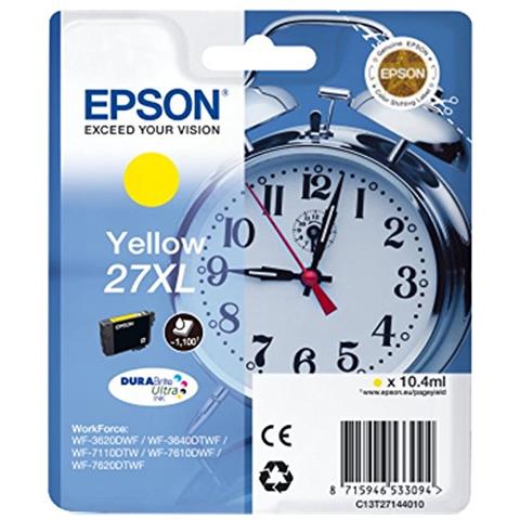 C13T27144012 Cartuccia Ink Originale Gialla per WorkForce WF-3620DWF Capacità 1100 Pagine - Foto 2