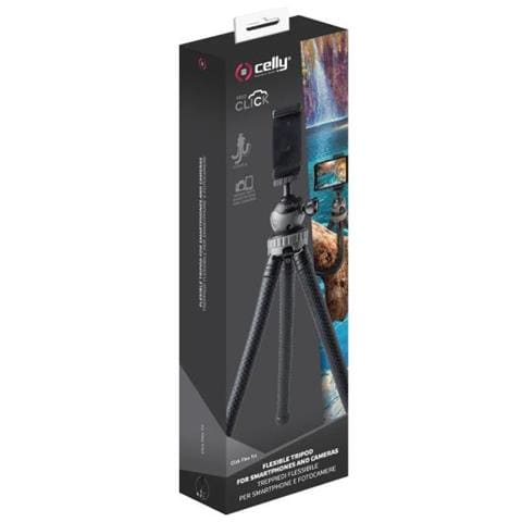 Click Flextri Treppiede Flessibile per Fotocamere e Smartphone - Colore Nero - Foto 4