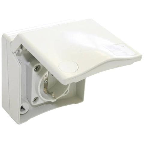 Presa Da Parete Protetto Dai Lanci Di Palla Ip44 Bianco - Foto 1