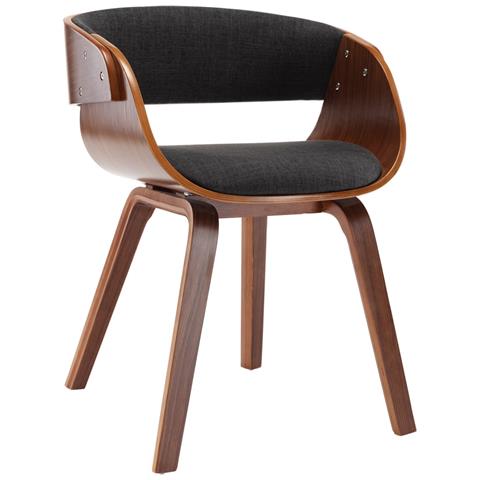 Sedia Da Pranzo Grigia In Legno Piegato E Tessuto - Foto 1