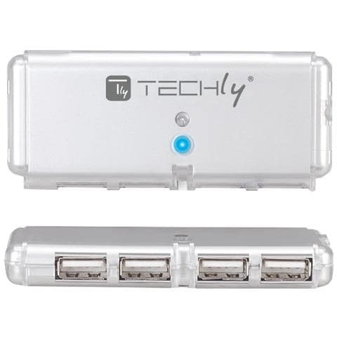 Hub Usb Tascabile 4 Porte Silver - Foto 1