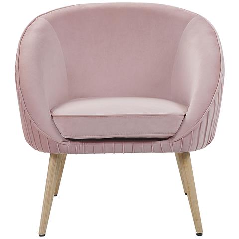 Poltrona In Velluto Rosa Tromso - Foto 16