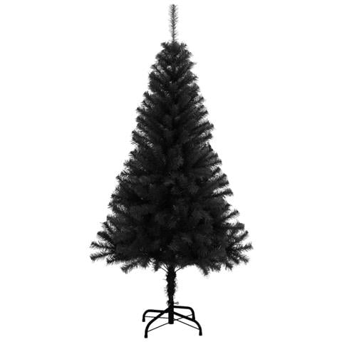 Albero di Natale Artificiale Sottile con Base Nero 150 cm PVC - Foto 2
