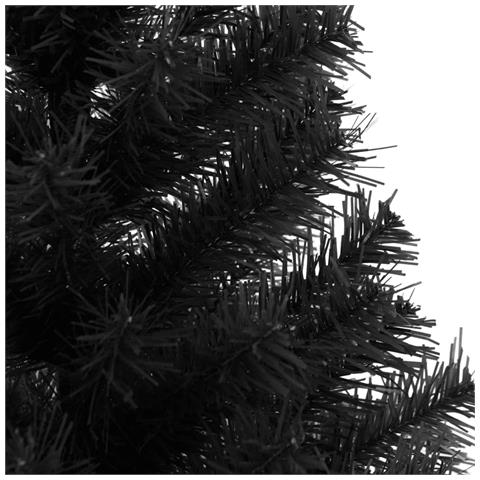 Albero di Natale Artificiale Sottile con Base Nero 150 cm PVC - Foto 6