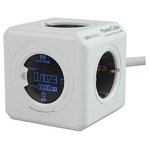 Powercube Avanzata Con Monitor Consumo Energetico, 1,5 M, Grigio - Foto 1