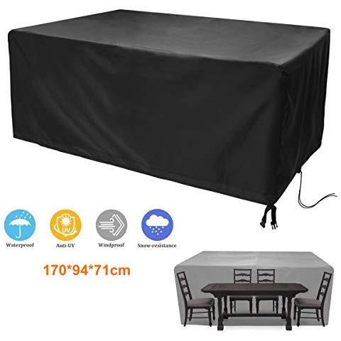 Copertine Tavolo Da Giardino Giardino Di Copertura Di Mobili Rettangolare Impermeabile Di Copertura Per Mobili Da Giardino Coperture Heavy Duty Tavolo Esterno Per Patio Furniture Set - 170x94x70cm - Foto 1