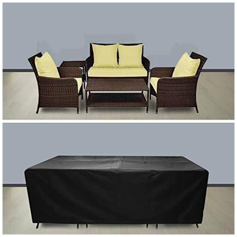 Copertine Tavolo Da Giardino Giardino Di Copertura Di Mobili Rettangolare Impermeabile Di Copertura Per Mobili Da Giardino Coperture Heavy Duty Tavolo Esterno Per Patio Furniture Set - 170x94x70cm - Foto 4
