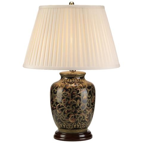Lampada Da Tavolo Piccola 1 Luce Nero, Oro, E27 - Foto 3