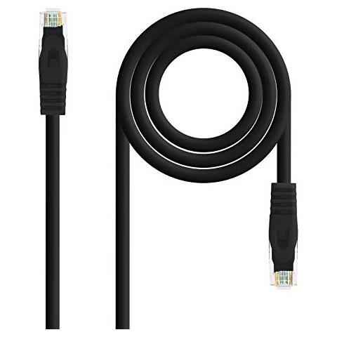10.20.1800-BK - Cavo di rete Ethernet RJ45 LSZH Cat. 6A UTP, AWG24, rame 100%, non-allogeno, nero, tubo da 0.5 mts - Foto 1