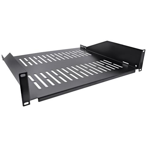19" shelf, 250mm, 20kg, 2U, RAL 9005 nero - Foto 1