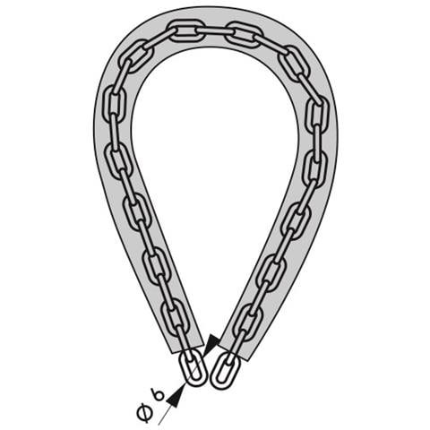 Catena In Acciaio Zincato Loops Per Bicicletta, Cancelli, Ø 6mm, 0.6m, Guaina Pvc, Blister - - Foto 2