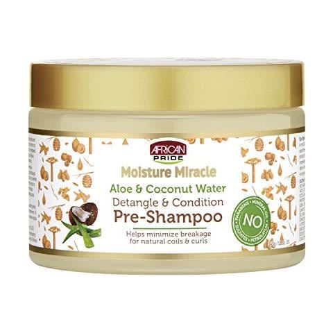 Moisture Miracle Pre-shampoo Con Aloe E Acqua Di Cocco - Aiuta A Ridurre Al Minimo La Rottura Dei Capelli Per Bobine E Ricci Naturali, Districa E Condiziona, 12 Oz - Foto 1