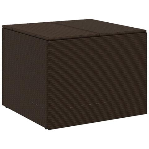 Contenitore Da Giardino Marrone 291l In Polyrattan - Foto 2