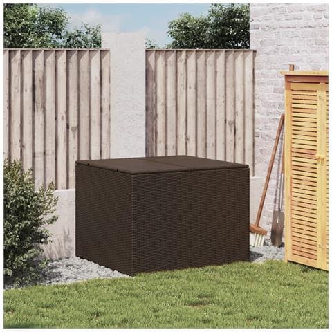 Contenitore Da Giardino Marrone 291l In Polyrattan - Foto 3