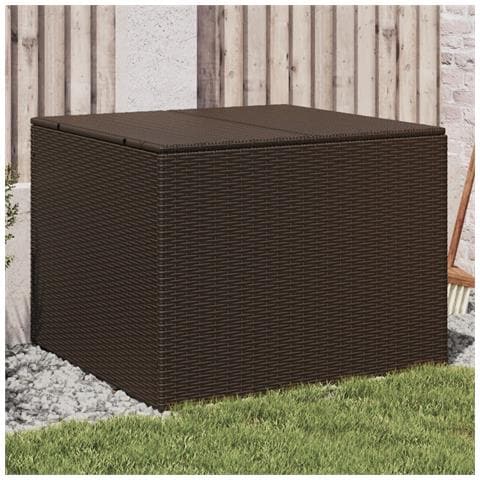 Contenitore Da Giardino Marrone 291l In Polyrattan - Foto 1