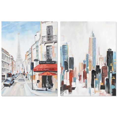 Quadro Dkd Home Decor 90 X 3,7 X 120 Cm Loft (2 Unità) - Foto 1