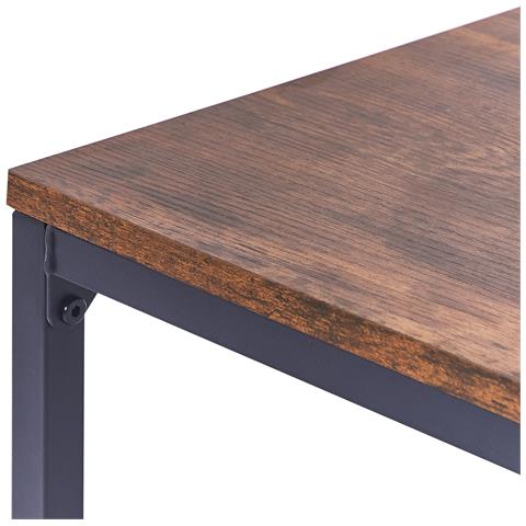 Tavolino Legno Scuro E Nero 55 Cm Kenner - Foto 8