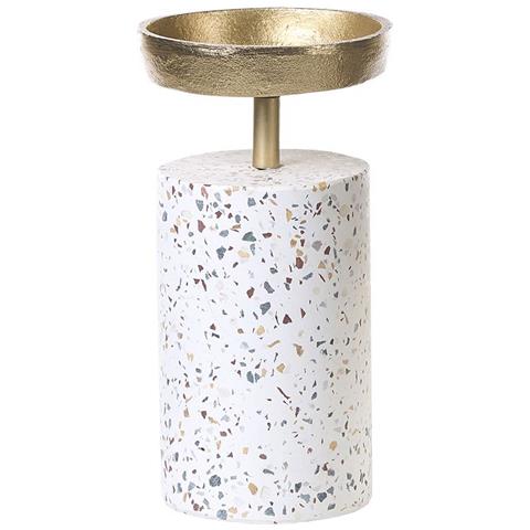 Set Di 2 Portacandele Metallo Oro E Multicolore Kaengan - Foto 2