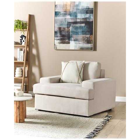 Poltrona Tessuto Beige Chiaro Alla - Foto 1