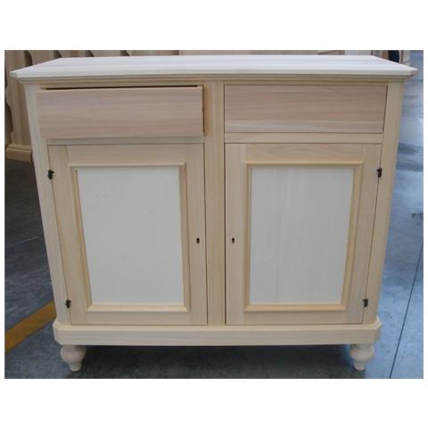 Madia Credenza In Legno Grezza 2 Ante L. 116 P. 49 H. 98 - Foto 1