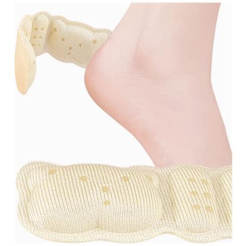 Cuscinetti Per Scarpe Con Cuscino Adesivo Per Tallone, 4 Paia Beige - Foto 2