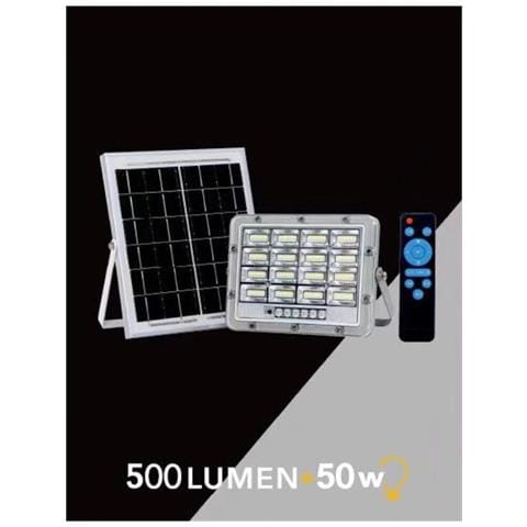 50 W Faro Led Pannello Solare Ricaricabile Illuminatore Luce Bianca Telecomando - Foto 1