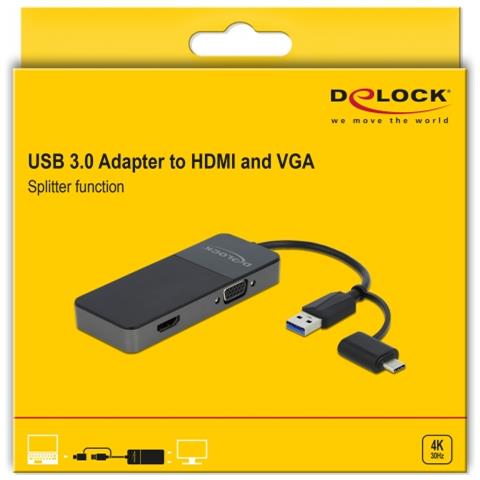 64085 Docking Station per Laptop Interfaccia USB 3.2 Gen 1 (3.1 Gen 1) Type-A Colore Nero - Foto 3