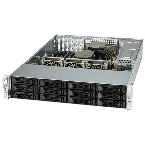Supermicro AS-2024S-TR sistema barebone per server Socket SP3 Armadio (2U) Nero - Foto 1