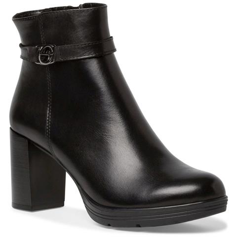 Black Elegant Closed Booties Stivaletti Pelle Scarpe Donna Nero Eu 38, 1-25014-41 001 - Foto 1