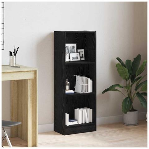 Libreria Rovere Nero 40x24x109 cm in Truciolato - Foto 1