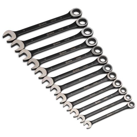 Set Chiavi Combinate Metriche A Cricchetto Black Edition 12 Pz - Foto 2