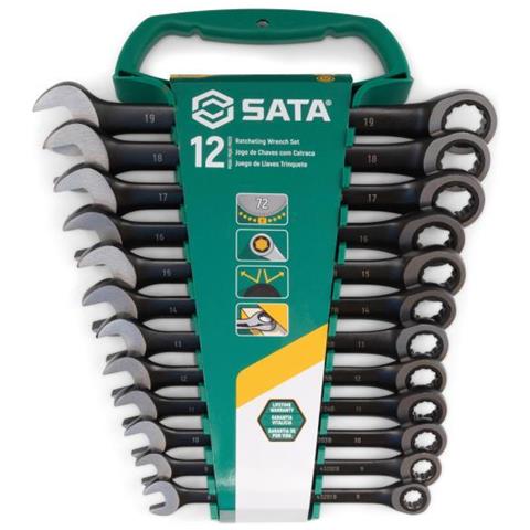 Set Chiavi Combinate Metriche A Cricchetto Black Edition 12 Pz - Foto 3