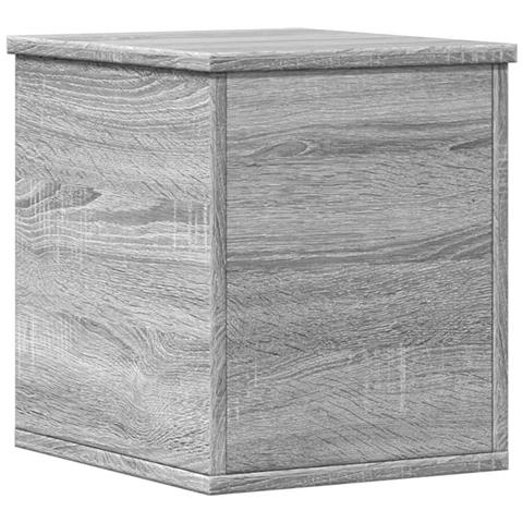 Contenitore Portaoggetti Grigio Sonoma 30x35x35 Cm Truciolato - Foto 2