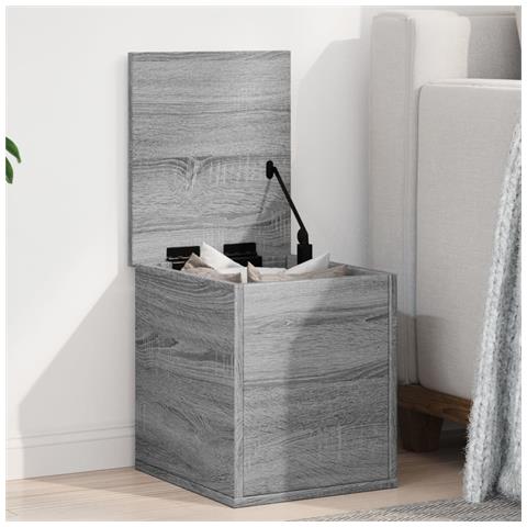 Contenitore Portaoggetti Grigio Sonoma 30x35x35 Cm Truciolato - Foto 1