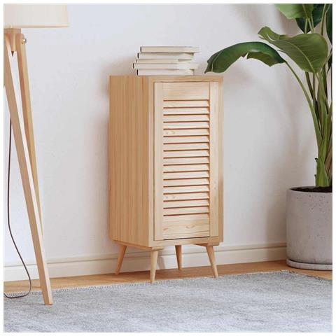 Anta Con Design A Lamelle 61,5x29,5 Cm In Legno Di Pino - Foto 3