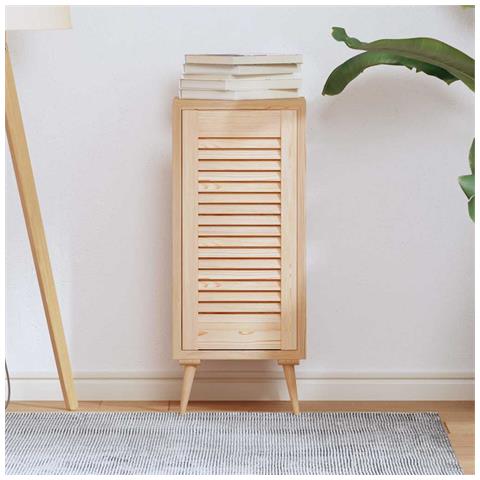 Anta Con Design A Lamelle 61,5x29,5 Cm In Legno Di Pino - Foto 1